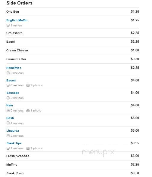 Daybreak Family Restaurant - West Bridgewater, MA menu_pic