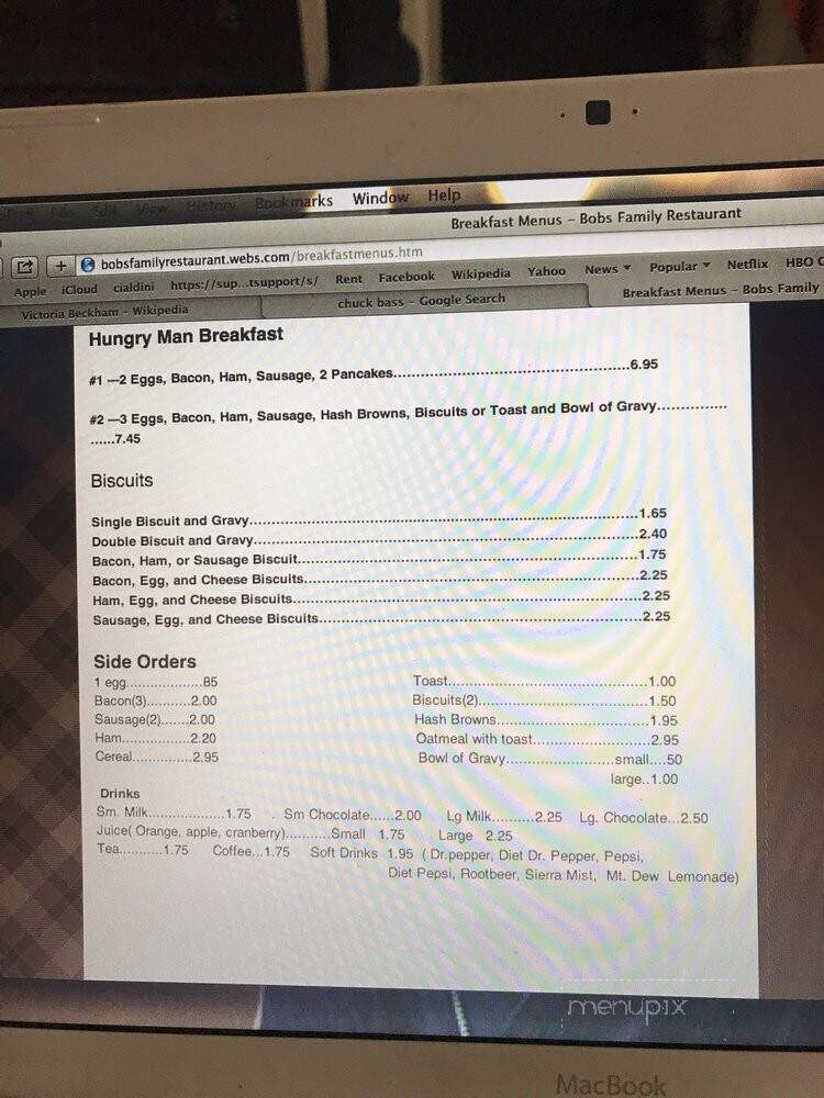 Bob's Family Restaurant - Durant, OK menu_pic