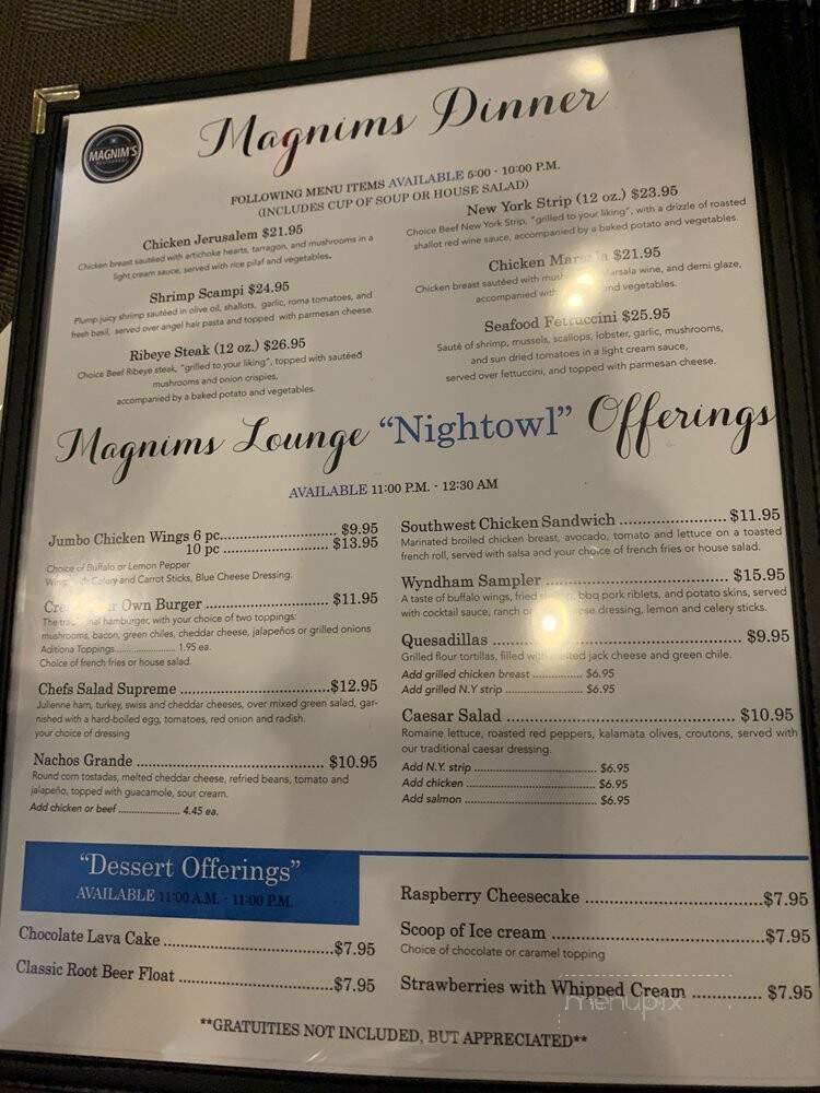 Magnim's Restaurant - El Paso, TX menu_pic