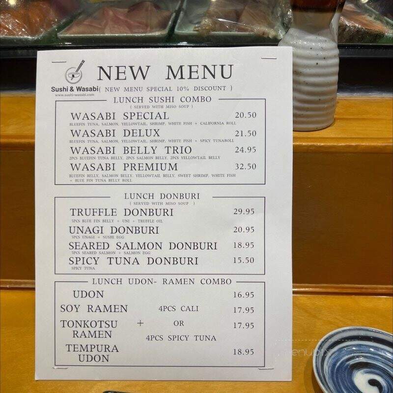 Sushi & Wasabi - Agoura Hills, CA menu_pic