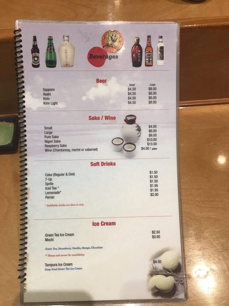 Sushi & Wasabi - Agoura Hills, CA menu_pic