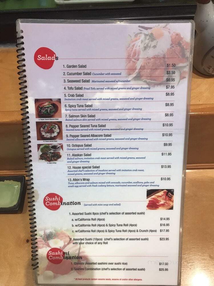 Sushi & Wasabi - Agoura Hills, CA menu_pic