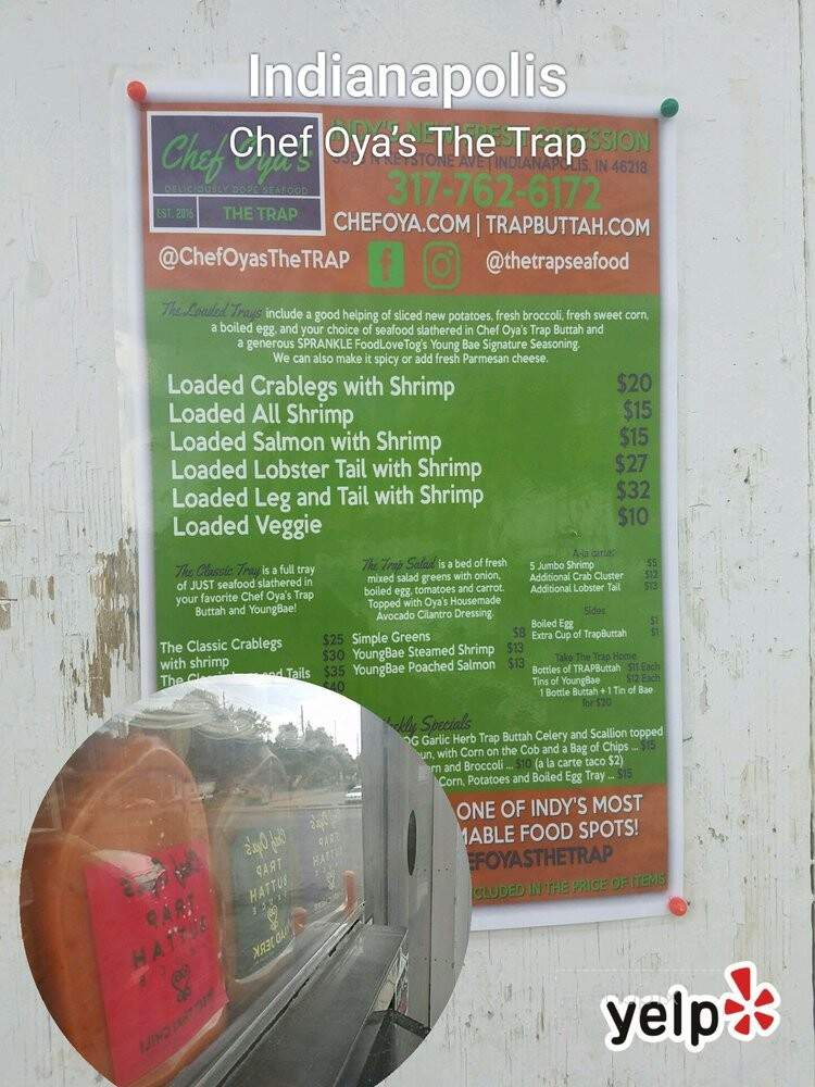 Chef Oya's The Trap - Indianapolis, IN menu_pic