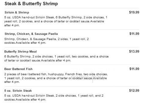 Golden Corral - Gainesville, GA menu_pic