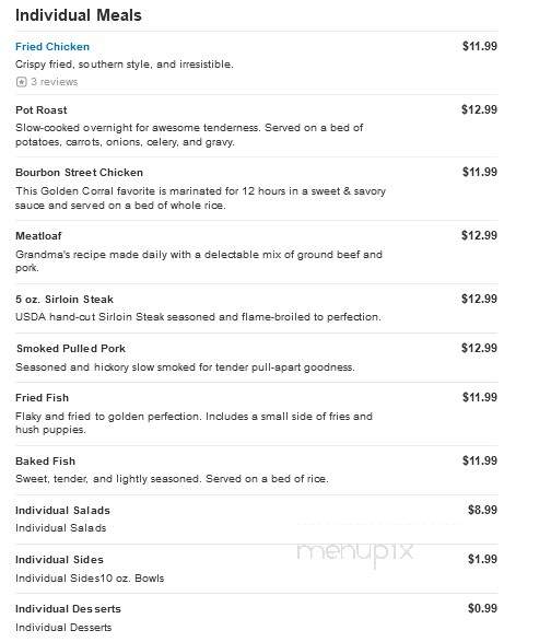 Golden Corral - Gainesville, GA menu_pic