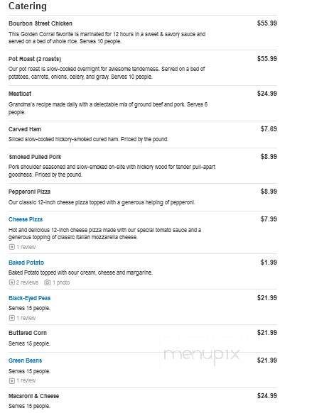 Golden Corral - Gainesville, GA menu_pic