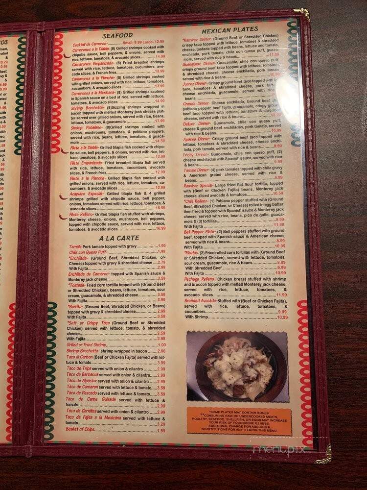 Los Ramirez Mexican Restaurant - Houston, TX menu_pic