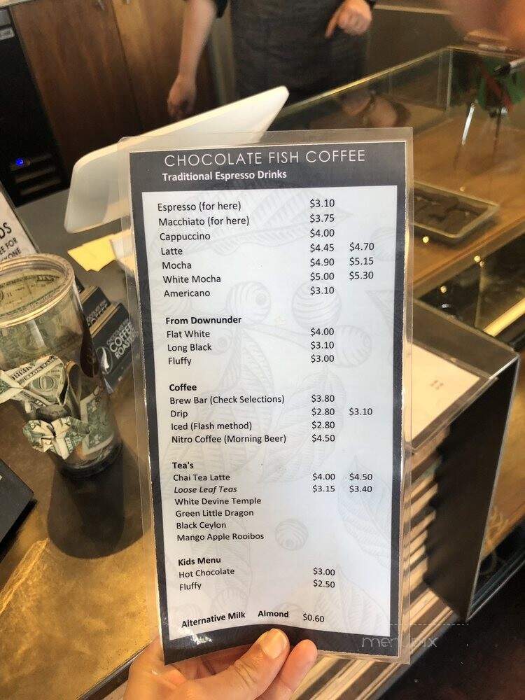Chocolate Fish Coffee Roasters - Folsom, CA menu_pic