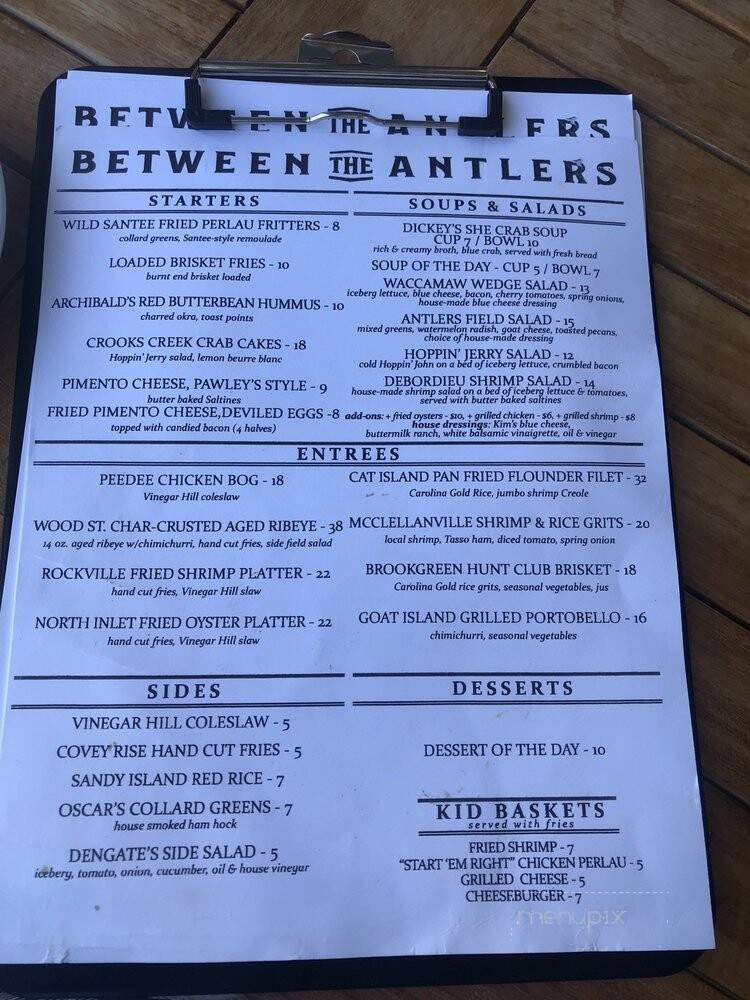 Between the Antlers - Georgetown, SC menu_pic