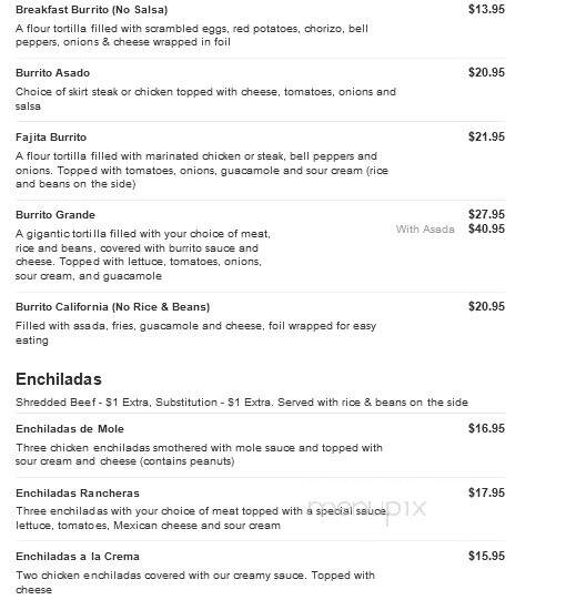 El Agave Richland - Richland, WA menu_pic