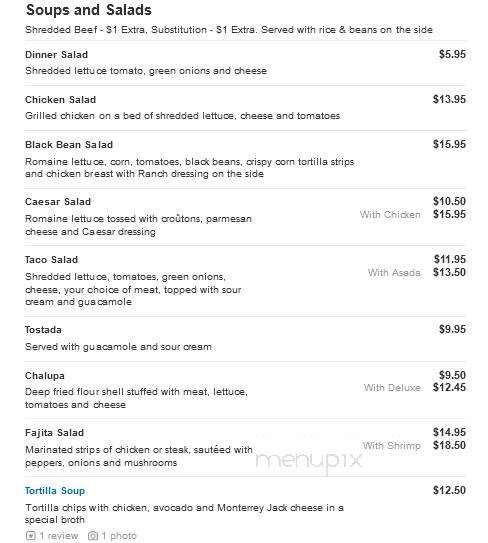 El Agave Richland - Richland, WA menu_pic