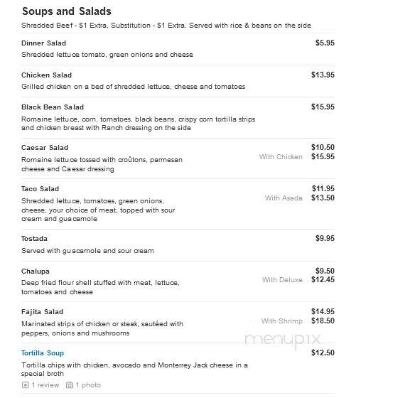 El Agave Richland - Richland, WA menu_pic