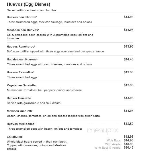 El Agave Richland - Richland, WA menu_pic