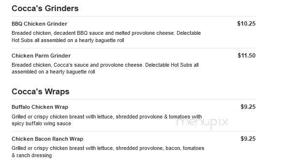 Cocca's Pizza - Poland, OH menu_pic