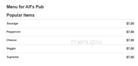Alf's Pub and Package - Cheyenne, WY menu_pic