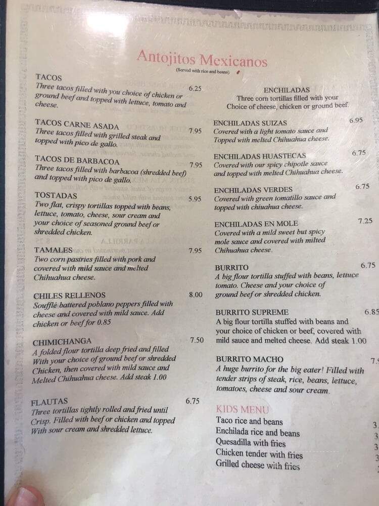 Buen Apetito North - Danville, IL menu_pic