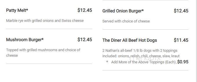 The Diner - Sevierville, TN menu_pic