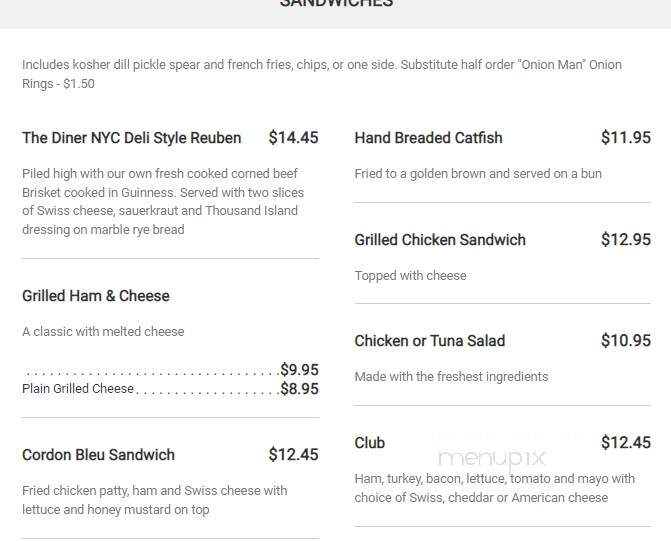 The Diner - Sevierville, TN menu_pic