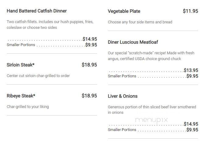 The Diner - Sevierville, TN menu_pic