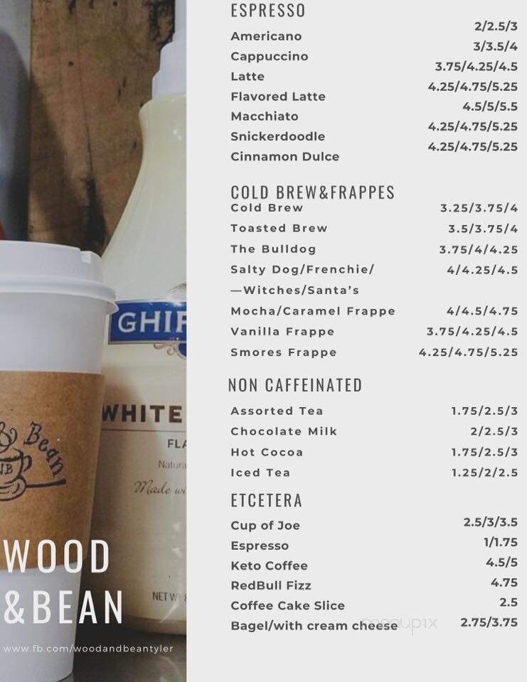 Wood and Bean - Tyler, TX menu_pic