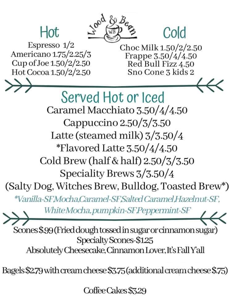 Wood and Bean - Tyler, TX menu_pic