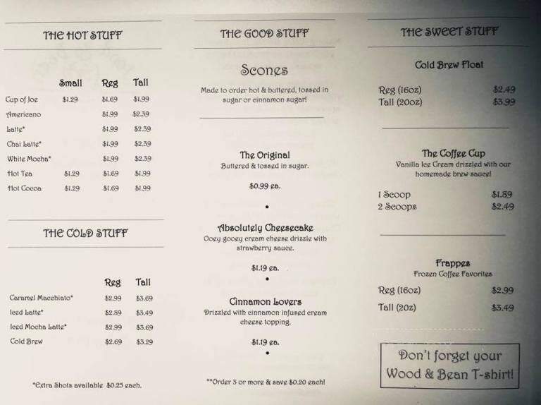 Wood and Bean - Tyler, TX menu_pic