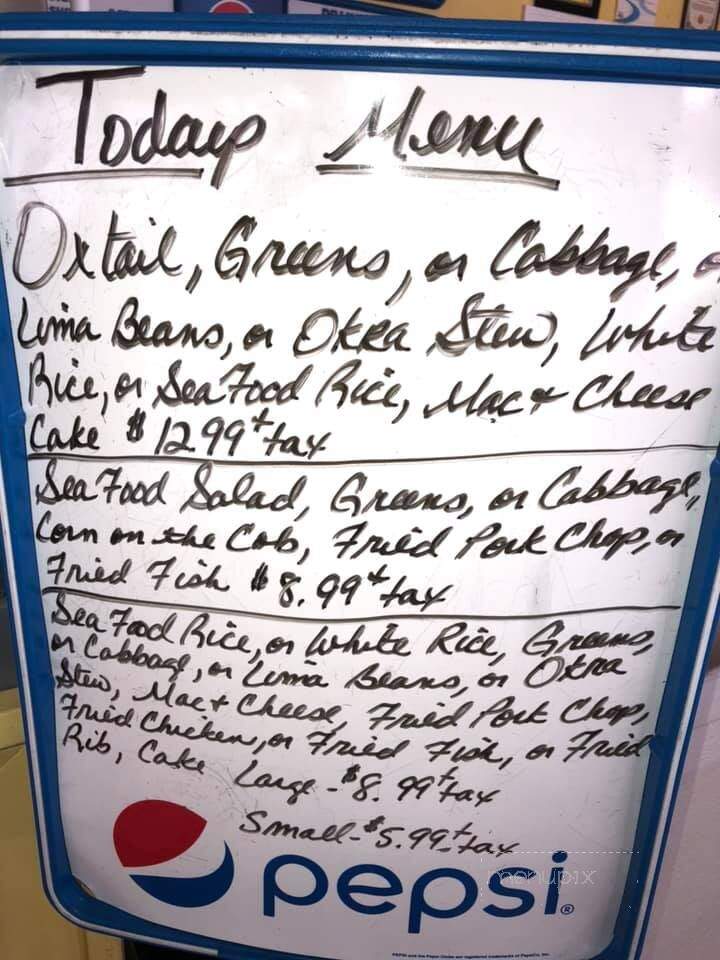 Sunday's Soul Food Restaurant - Walterboro, SC menu_pic