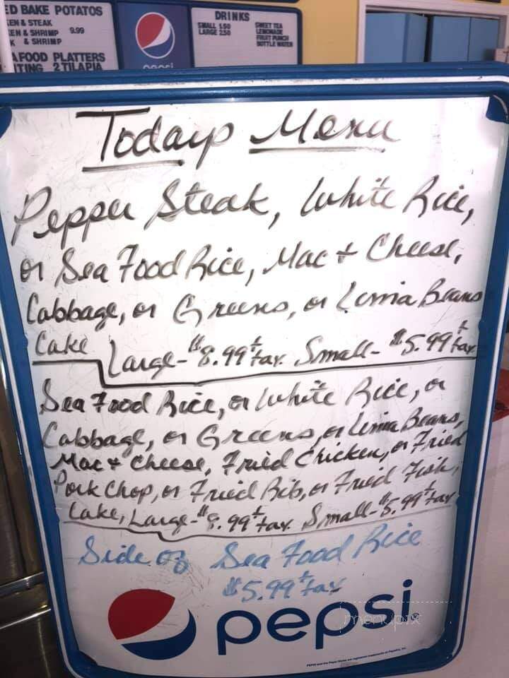 Sunday's Soul Food Restaurant - Walterboro, SC menu_pic