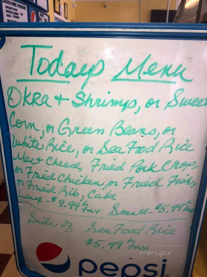 Sunday's Soul Food Restaurant - Walterboro, SC menu_pic
