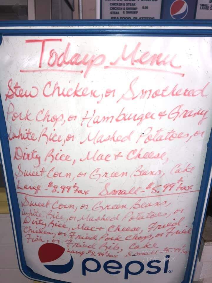 Sunday's Soul Food Restaurant - Walterboro, SC menu_pic
