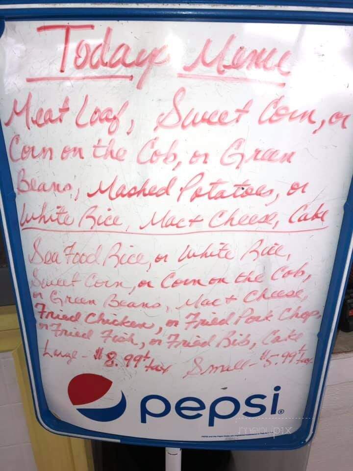Sunday's Soul Food Restaurant - Walterboro, SC menu_pic