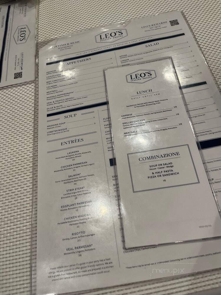 Leo's Italian Social - Westlake, OH menu_pic