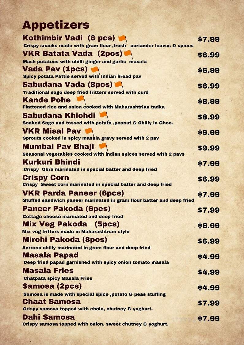 Vishnuji Ki Rasoi - Allen, TX menu_pic