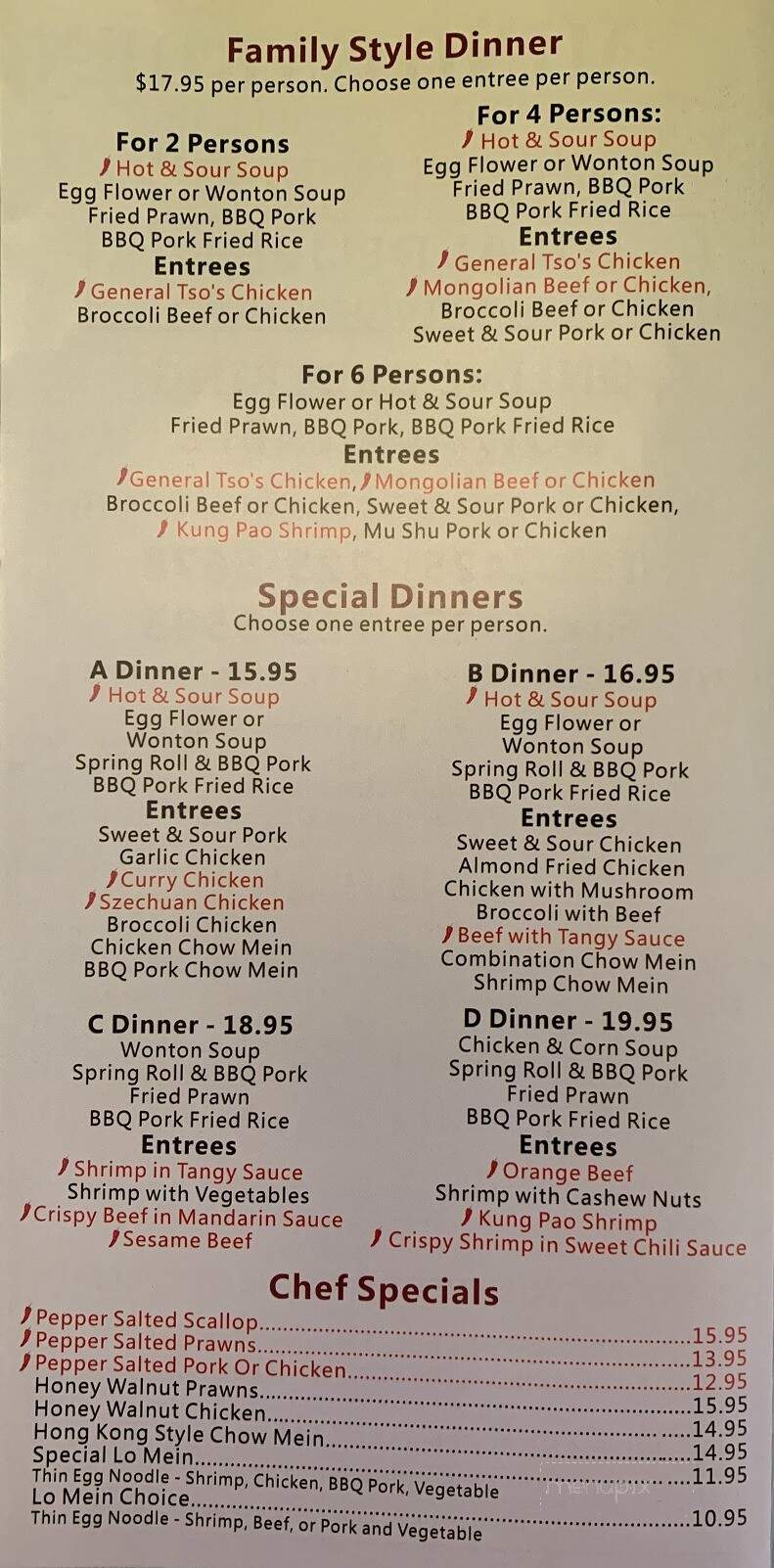 Ming Garden - Everett, WA menu_pic