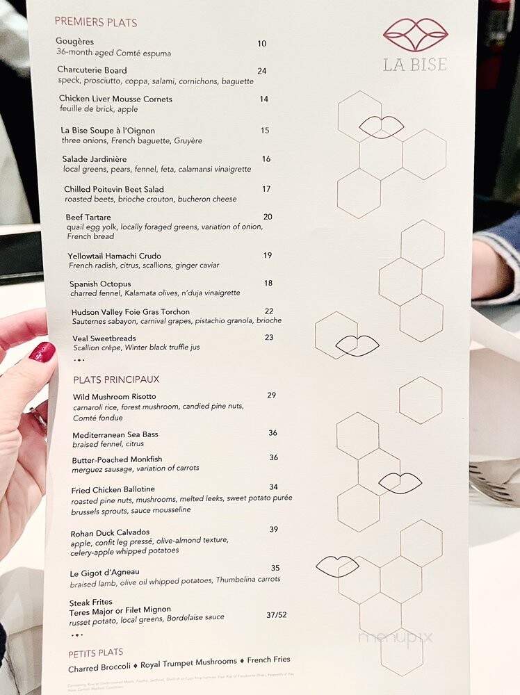 La Bise - Washington, DC menu_pic