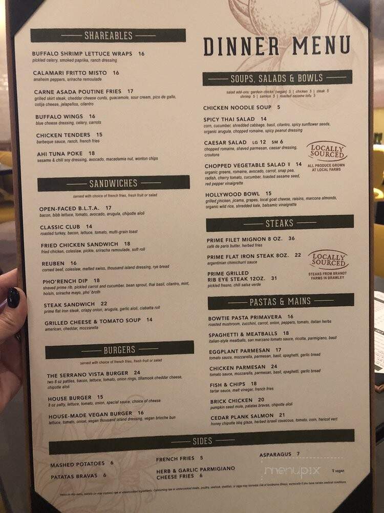 Serrano Vista Cafe - Highland, CA menu_pic