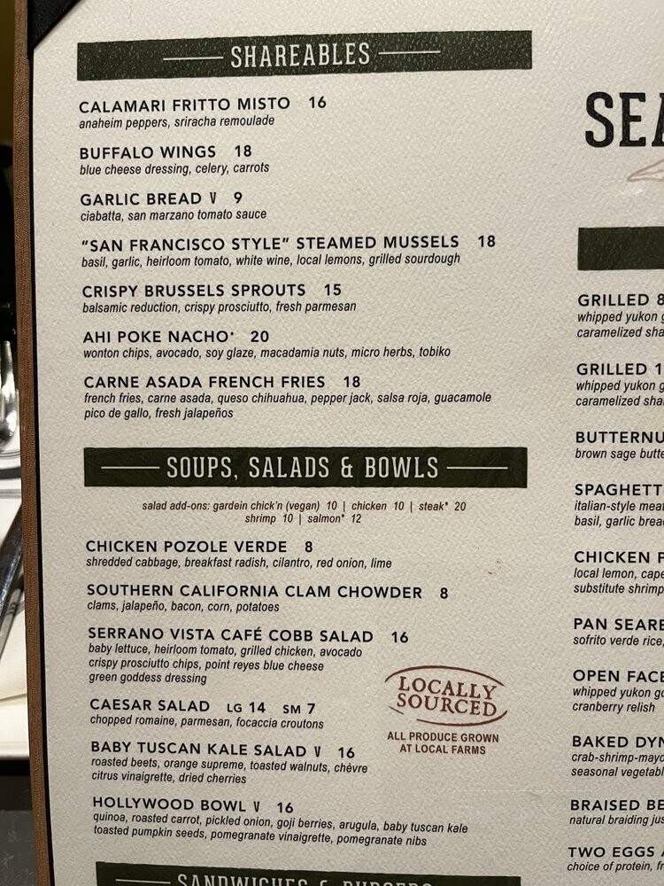 Serrano Vista Cafe - Highland, CA menu_pic
