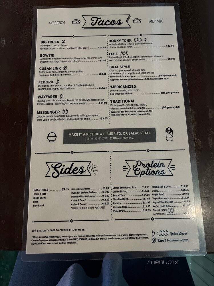 Crafted - Mebane, NC menu_pic