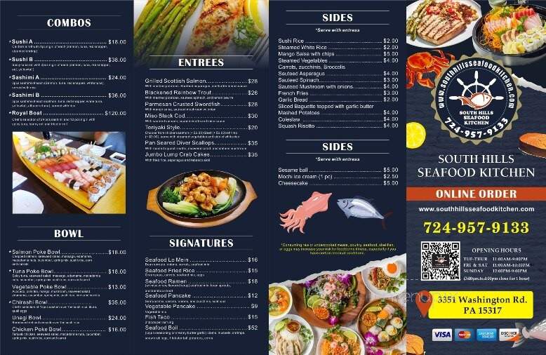 South Hills Seafood Kitchen - Peters, PA menu_pic