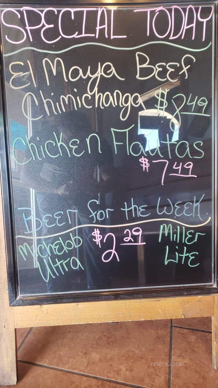 El Maya - Alva, OK menu_pic