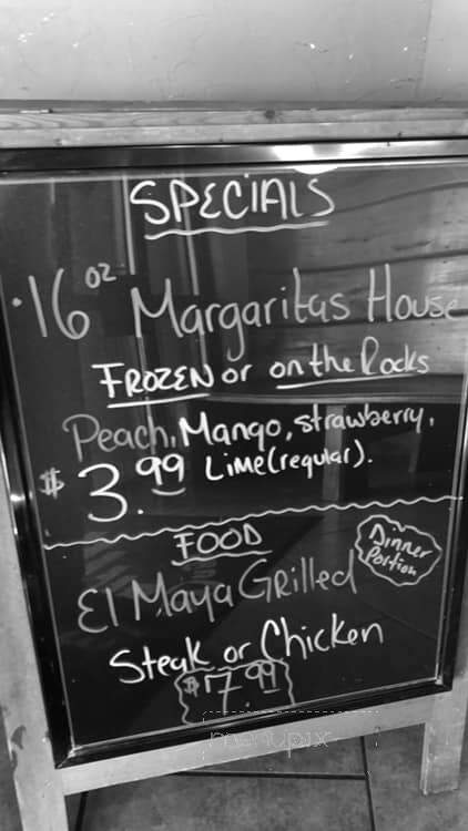 El Maya - Alva, OK menu_pic