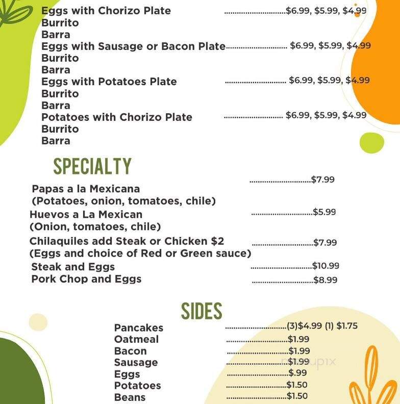 Salsa Grill - Flowery Branch, GA menu_pic