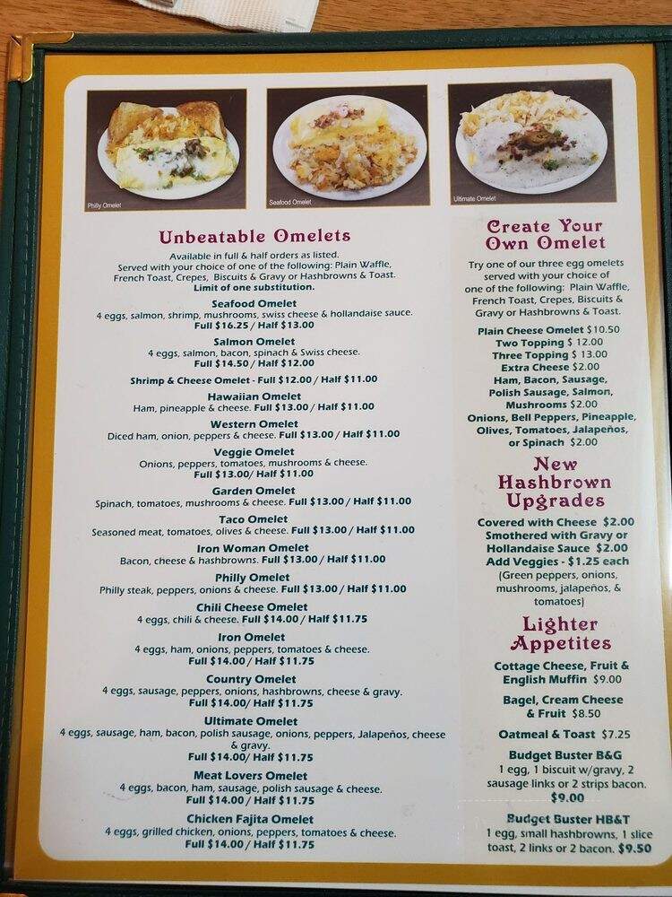 Waffles Cafe - Yakima, WA menu_pic