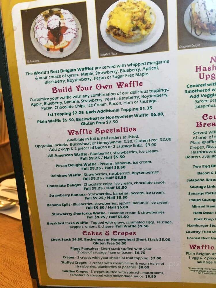 Waffles Cafe - Yakima, WA menu_pic