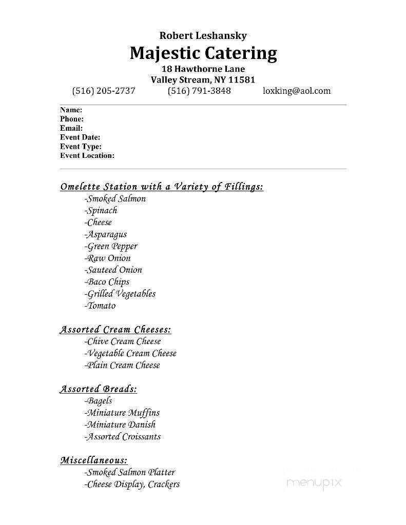 Max's Appetizing & Kosher Delicatessen - Hewlett, NY menu_pic