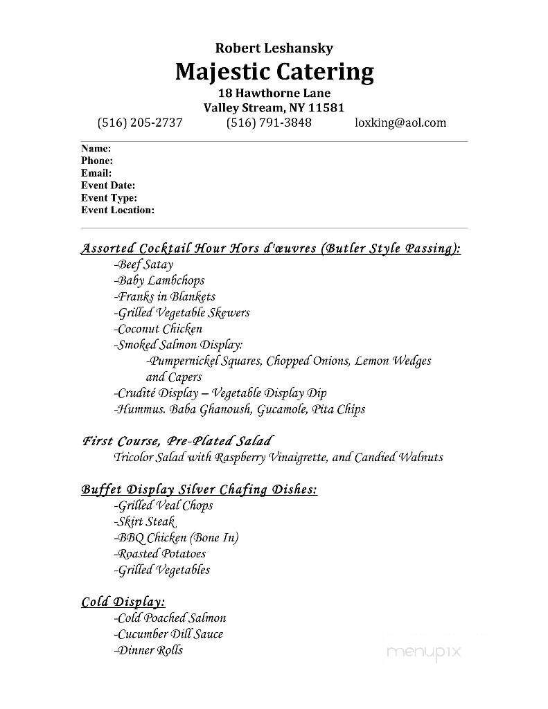 Max's Appetizing & Kosher Delicatessen - Hewlett, NY menu_pic