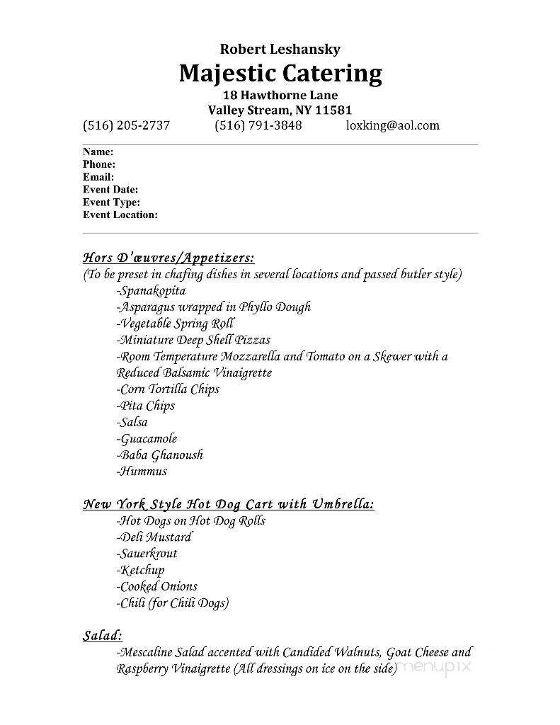 Max's Appetizing & Kosher Delicatessen - Hewlett, NY menu_pic