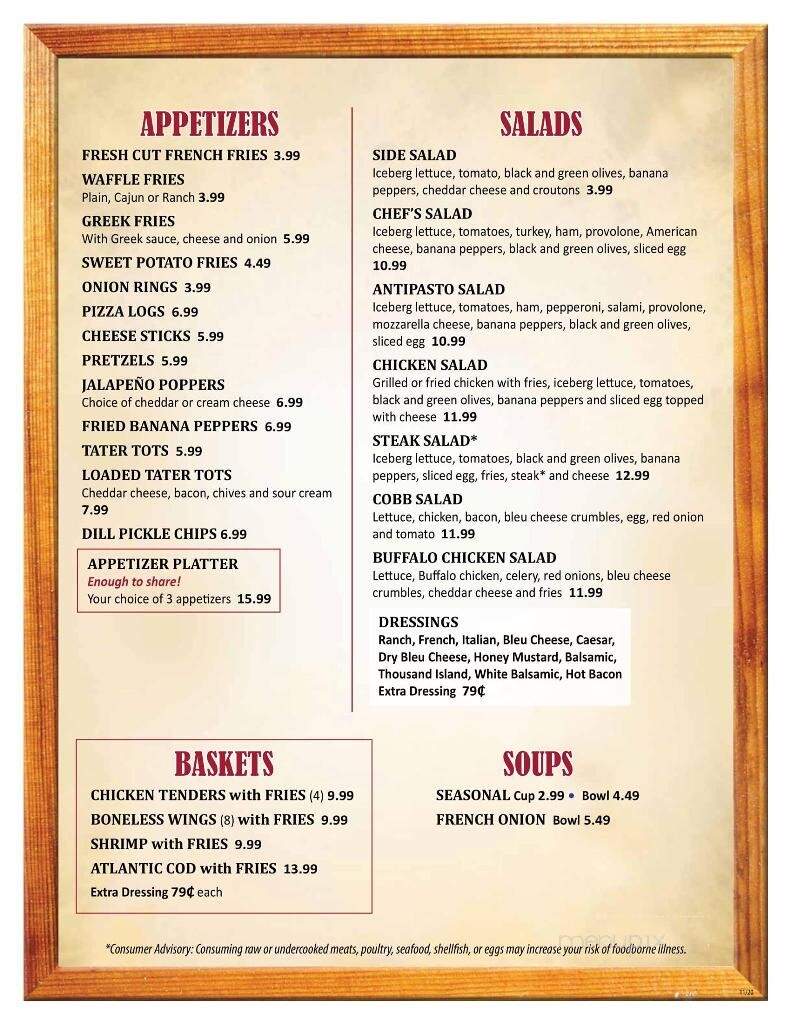 Mc Kean Tavern - McKean, PA menu_pic