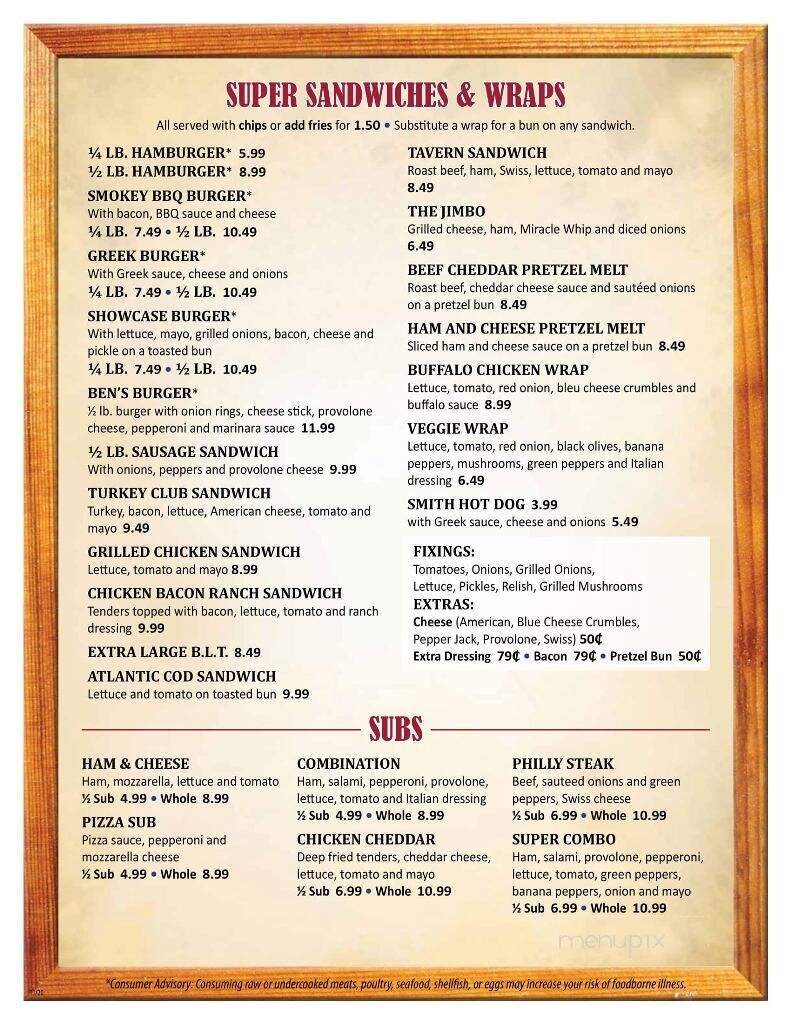 Mc Kean Tavern - McKean, PA menu_pic