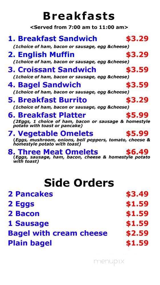 J's Deli - Dallas, TX menu_pic